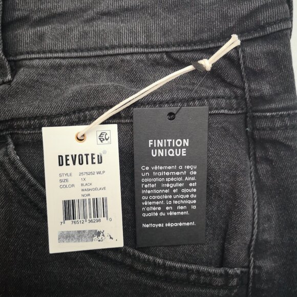 NWT Devoted Plus Ladies Size 1X Black Midi Length Denim Skirt - Picture 9 of 15